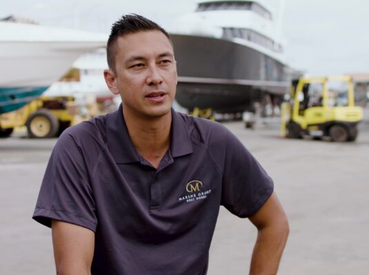 Still captured from the Work the Waterfront video featuring MGBW employee, Paul Snay.
